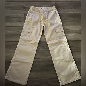Girls khaki cargo pants size 8